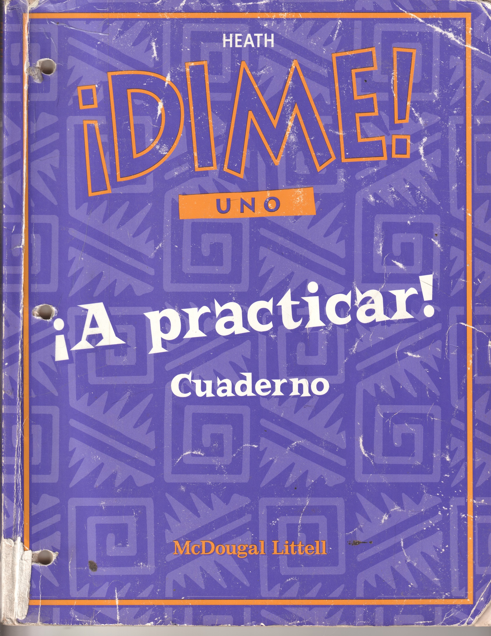 !DIME! Uno, !A practicar! Cuaderno