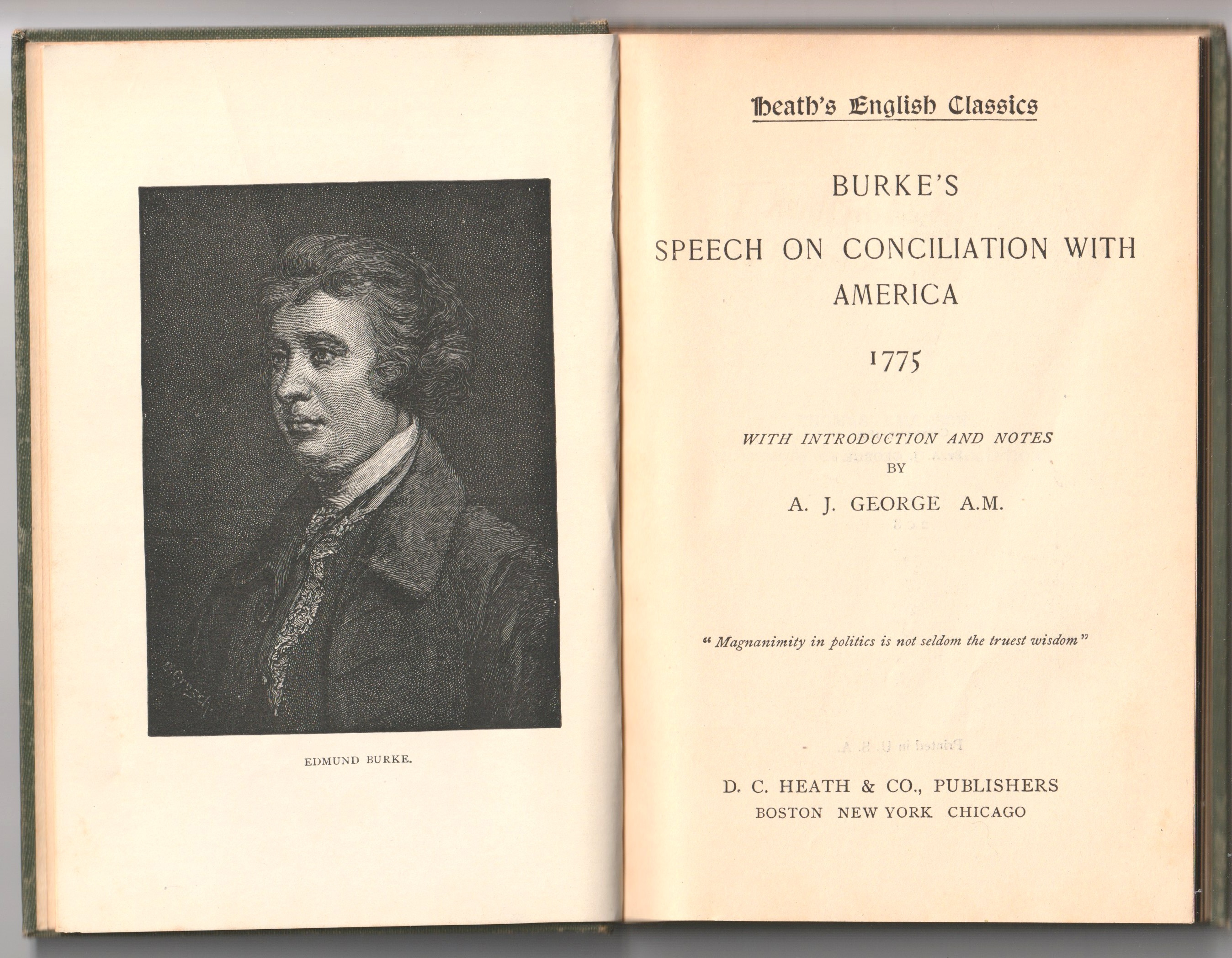 Burke's Speech on Conciliation With America 1775; With Introduction and ...