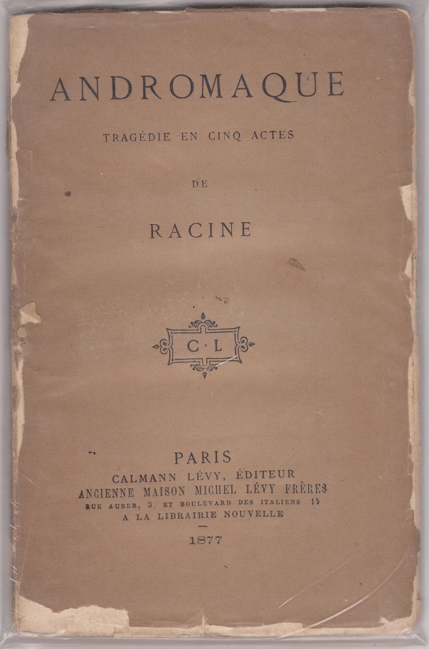 Image for Andromaque: Tragedie en cinq actes