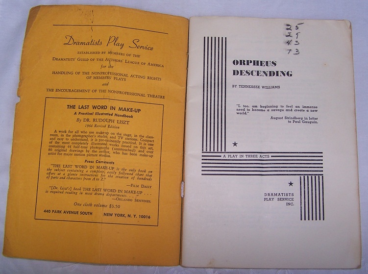 Image for Orpheus Descending