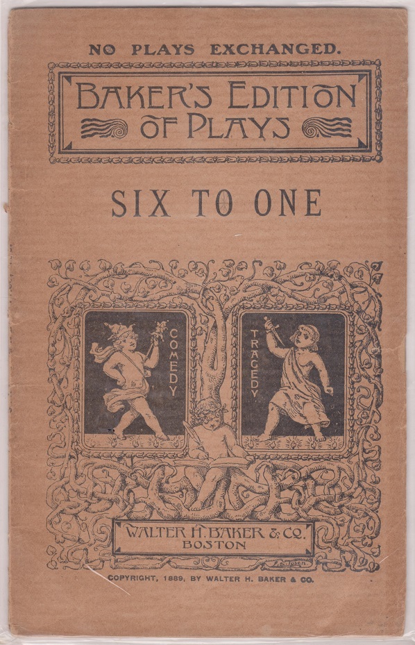Image for Six to One or The Scapegrace: A comedy in One Act