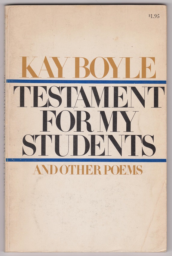 Image for Testament for my students and other poems